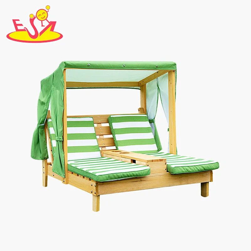 New Arrival Outdoor Garden Furniture Wooden Double Lounge Chair for Kids W01D270